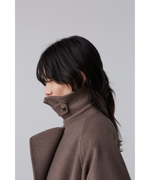 YLEVE（イレーヴ）の「［別注］YLEVE / WOOL BEAVER CO（ダウンジャケット/コート・レディース・ブラウン/ブラック・1/0）」の10枚目の写真