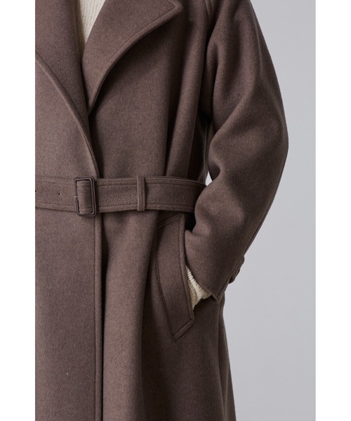 YLEVE（イレーヴ）の「［別注］YLEVE / WOOL BEAVER CO（ダウンジャケット/コート・レディース・ブラウン/ブラック・1/0）」の12枚目の写真