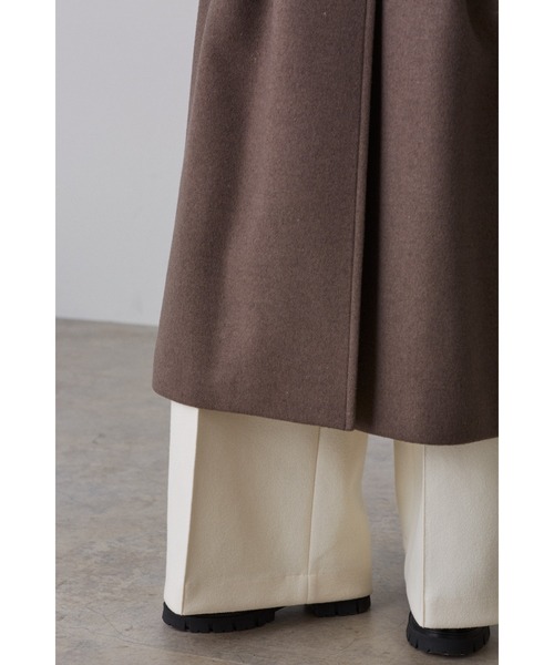 YLEVE（イレーヴ）の「［別注］YLEVE / WOOL BEAVER CO（ダウンジャケット/コート・レディース・ブラウン/ブラック・1/0）」の13枚目の写真