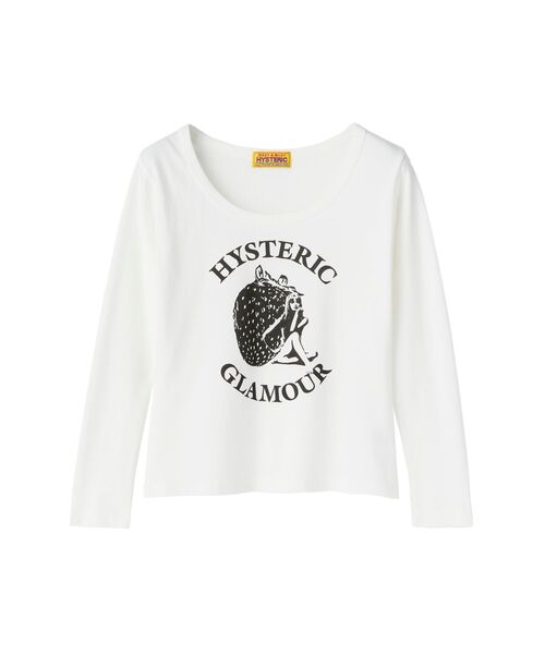 HYSTERIC GLAMOUR 長袖カットソー ホワイト HYSTERIC GLAMOUR（ヒステリックグラマー）のファッション通販