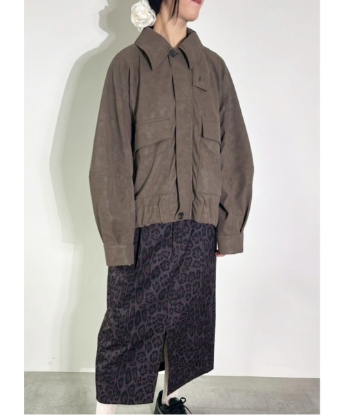 MIDVEIN(ミッドヴェイン)の「leather blouson(ブルゾン・レディース・ブラウン/ブラック・FREE)」の7枚目の写真