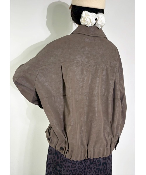 MIDVEIN(ミッドヴェイン)の「leather blouson(ブルゾン・レディース・ブラウン/ブラック・FREE)」の5枚目の写真