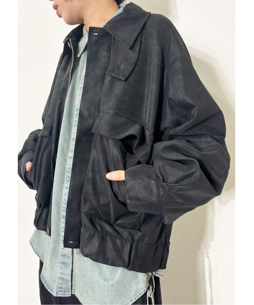 MIDVEIN(ミッドヴェイン)の「leather blouson(ブルゾン・レディース・ブラウン/ブラック・FREE)」の11枚目の写真