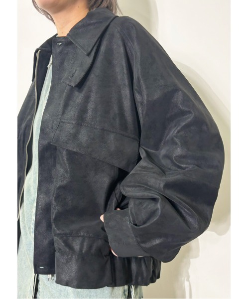 MIDVEIN(ミッドヴェイン)の「leather blouson(ブルゾン・レディース・ブラウン/ブラック・FREE)」の14枚目の写真