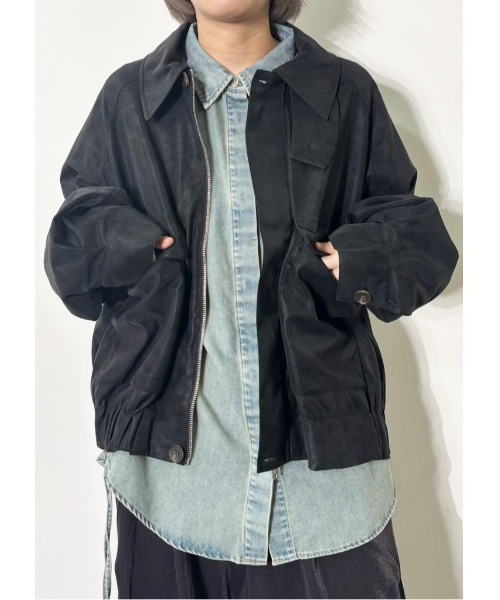 MIDVEIN(ミッドヴェイン)の「leather blouson(ブルゾン・レディース・ブラウン/ブラック・FREE)」の18枚目の写真