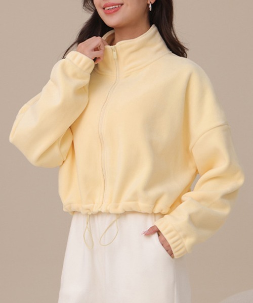 LEMOA(レモア)の「スタンドネックショート丈ジップブルゾン(ブルゾン・レディース・ネイビー/ピンク/ホワイト/ダークグレー/ダークブラウン/ライトブルー/ブラック/イエロー・LARGE/X-LARGE/MEDIUM)」の7枚目の写真