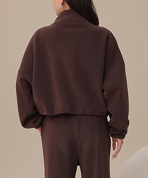 LEMOA(レモア)の「スタンドネックショート丈ジップブルゾン(ブルゾン・レディース・ネイビー/ピンク/ホワイト/ダークグレー/ダークブラウン/ライトブルー/ブラック/イエロー・LARGE/X-LARGE/MEDIUM)」の21枚目の写真