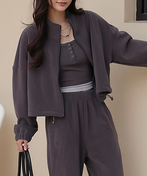 LEMOA(レモア)の「スタンドネックショート丈ジップブルゾン(ブルゾン・レディース・ネイビー/ピンク/ホワイト/ダークグレー/ダークブラウン/ライトブルー/ブラック/イエロー・LARGE/X-LARGE/MEDIUM)」の18枚目の写真