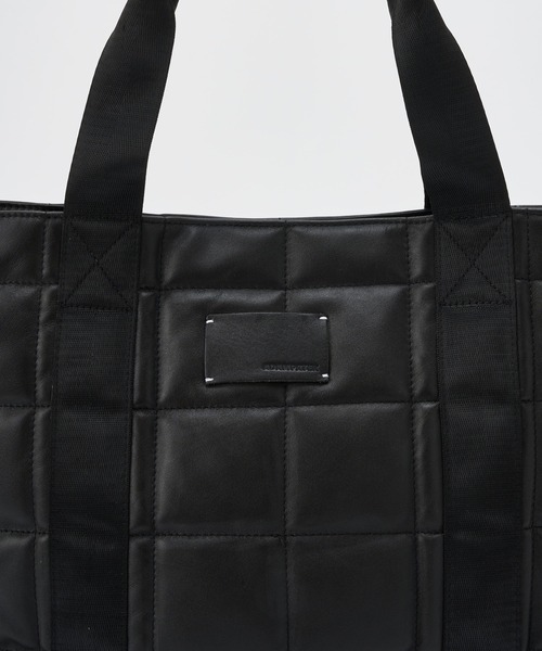 ADAM PATEK(アダムパテック)の「ADAMPATEK/ w/r leather quilting medium tote/撥水レザーキルティングミディアムトート(トートバッグ・メンズ・ブラック・FREE)」の9枚目の写真