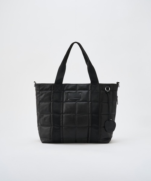 ADAM PATEK(アダムパテック)の「ADAMPATEK/ w/r leather quilting medium tote/撥水レザーキルティングミディアムトート(トートバッグ・メンズ・ブラック・FREE)」の13枚目の写真