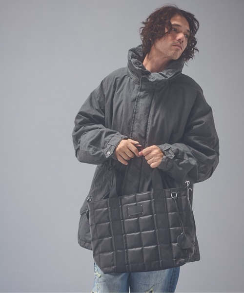 ADAM PATEK(アダムパテック)の「ADAMPATEK/ w/r leather quilting medium tote/撥水レザーキルティングミディアムトート(トートバッグ・メンズ・ブラック・FREE)」の18枚目の写真