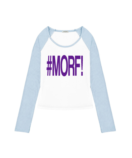 THEMORFHOUSE(ザモーフハウス)の「MORF タイポプリント配色 Uネックロングスリーブ パープル(Tシャツ/カットソー・レディース・その他・MEDIUM)」の3枚目の写真