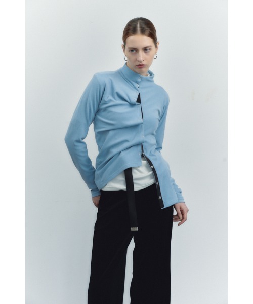 Muel Chic(ミュエルシック)の「Aster Cardigan アスターカーディガン(カーディガン/ボレロ・レディース・チャコールグレー/ブラック/ライトブルー/アイボリー・FREE)」の4枚目の写真