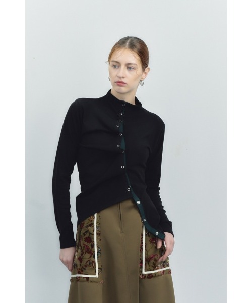 Muel Chic(ミュエルシック)の「Aster Cardigan アスターカーディガン(カーディガン/ボレロ・レディース・チャコールグレー/ブラック/ライトブルー/アイボリー・FREE)」の2枚目の写真