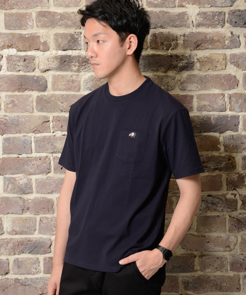 CIAOPANIC TYPY（チャオパニックティピー）の「【クールプラス】クルーポケットTシャツ（Tシャツ/カットソー・メンズ・ホワイト/ワインレッド/オリーブ/ネイビー/ブラック・MEDIUM/SMALL/LARGE）」の4枚目の写真