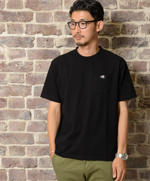 CIAOPANIC TYPY（チャオパニックティピー）の「【クールプラス】クルーポケットTシャツ（Tシャツ/カットソー・メンズ・ホワイト/ワインレッド/オリーブ/ネイビー/ブラック・MEDIUM/SMALL/LARGE）」の2枚目の写真