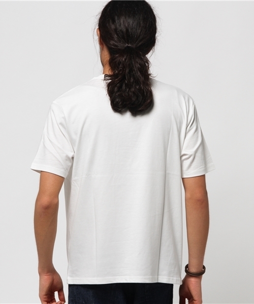 CIAOPANIC TYPY（チャオパニックティピー）の「【クールプラス】クルーポケットTシャツ（Tシャツ/カットソー・メンズ・ホワイト/ワインレッド/オリーブ/ネイビー/ブラック・MEDIUM/SMALL/LARGE）」の9枚目の写真