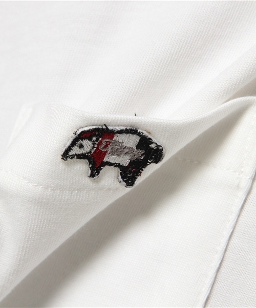 CIAOPANIC TYPY（チャオパニックティピー）の「【クールプラス】クルーポケットTシャツ（Tシャツ/カットソー・メンズ・ホワイト/ワインレッド/オリーブ/ネイビー/ブラック・MEDIUM/SMALL/LARGE）」の7枚目の写真