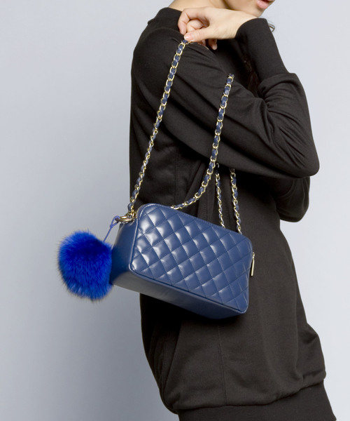 PLAIN CLOTHING（プレーンクロージング）の「ダイヤ柄ステッチチェーンショルダーバッグ【PLAIN CLOTHING】（ショルダーバッグ・レディース・ボルドー/ベージュ/ネイビー/ブラック・FREE）」の22枚目の写真