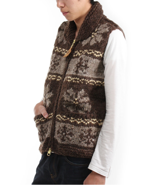 カナディアンセーター×ビームス/カウチンニット/ベスト 伝統あるハンドメイドニット。Canadian Sweater（カナディアン