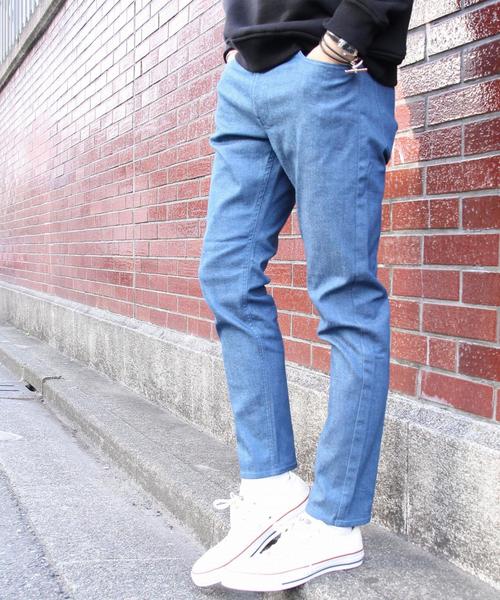 coen(コーエン)の「【スマイルプライス】イージースリムスキニーパンツ(coen EASY SLIM)2017SS(その他パンツ・メンズ・オリーブ/ネイビー/コバルトブルー/ブラック・MEDIUM/X-LARGE/LARGE/SMALL)」の4枚目の写真