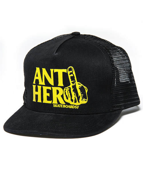 BEAMS（ビームス）の「ANTI HERO / “FINGER HERO”メッシュキャップ（キャップ・メンズ・ブラック/その他1・ONE SIZE）」の2枚目の写真