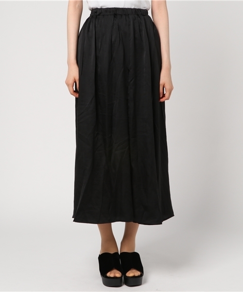 PUNYUS（プニュズ）の「スリットロングスカート（スカート・レディース・ブラック・3/2/1）」の2枚目の写真