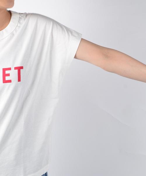 liflattie ships(リフラティ シップス)の「liflattie ships:プリント フレンチスリーブ TEE ◇(Tシャツ/カットソー・レディース・ホワイト/キャメル/チャコールグレー/グレー/マスタード・ONE SIZE)」の16枚目の写真