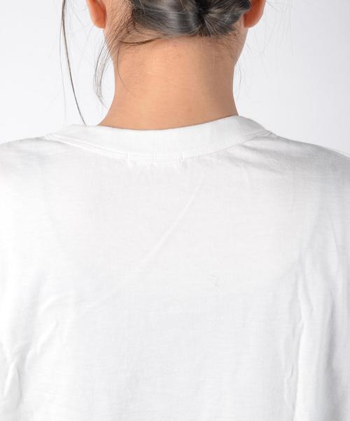 liflattie ships(リフラティ シップス)の「liflattie ships:プリント フレンチスリーブ TEE ◇(Tシャツ/カットソー・レディース・ホワイト/キャメル/チャコールグレー/グレー/マスタード・ONE SIZE)」の8枚目の写真