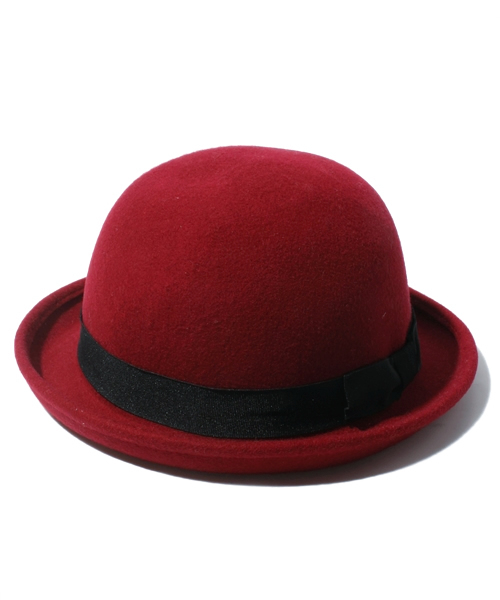 WEGO(ウィゴー)の「フェルトボーラーHAT2(ハット・レディース・ブラック/ワイン・FREE)」の2枚目の写真