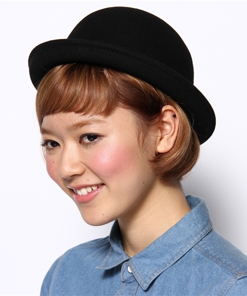 WEGO(ウィゴー)の「フェルトボーラーHAT2(ハット・レディース・ブラック/ワイン・FREE)」の8枚目の写真