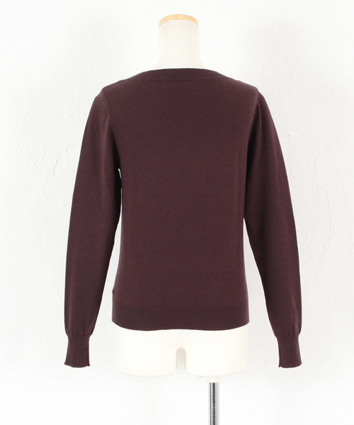 titivate（ティティベイト）の「ｶｼﾐﾔﾀｯﾁｼﾝﾌﾟﾙVﾈｯｸﾆｯﾄﾌﾟﾙｵｰﾊﾞｰ（ニット/セーター・レディース・レッド/ベージュ/杢グレー/ネイビー/ホワイト/ブラック/ブラウン・L/M/S）」の15枚目の写真