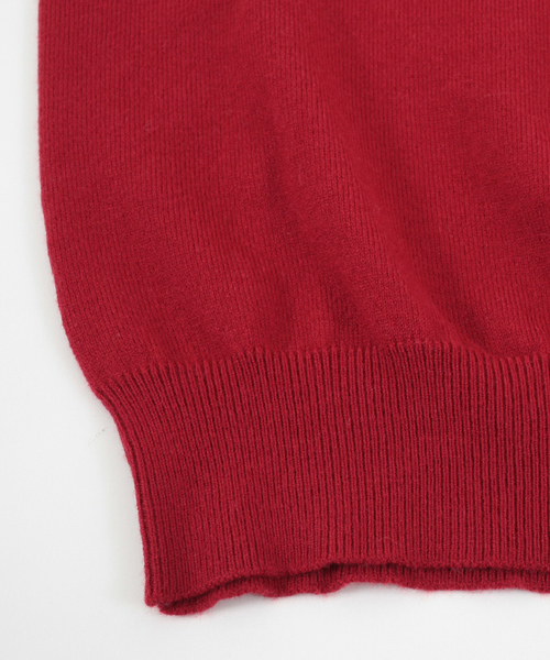 titivate（ティティベイト）の「ｶｼﾐﾔﾀｯﾁｼﾝﾌﾟﾙVﾈｯｸﾆｯﾄﾌﾟﾙｵｰﾊﾞｰ（ニット/セーター・レディース・レッド/ベージュ/杢グレー/ネイビー/ホワイト/ブラック/ブラウン・L/M/S）」の18枚目の写真