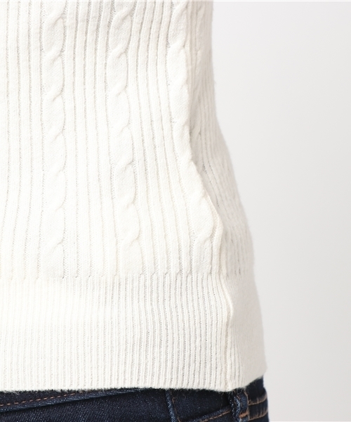 WEGO（ウィゴー）の「WEGO/ミニケーブル5分袖ニット（ニット/セーター・レディース・レッド/オフホワイト/ターコイズブルー/マスタード/ブラック・FREE）」の14枚目の写真