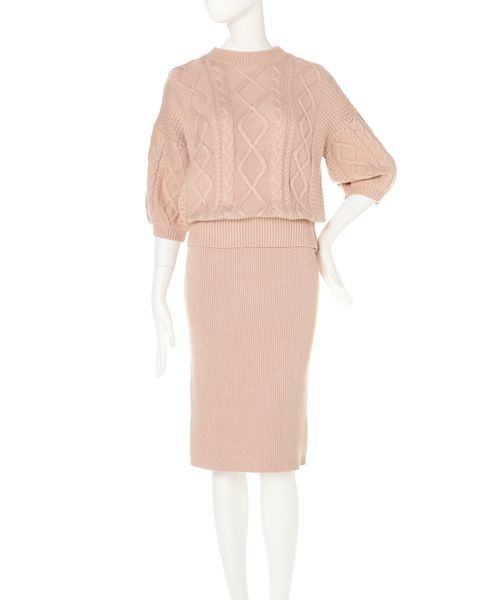 FREE'S MART（フリーズマート）の「バルーン袖ニットセットアップ（ワンピース・レディース・グレー/ピンク/グリーン・FREE）」の20枚目の写真