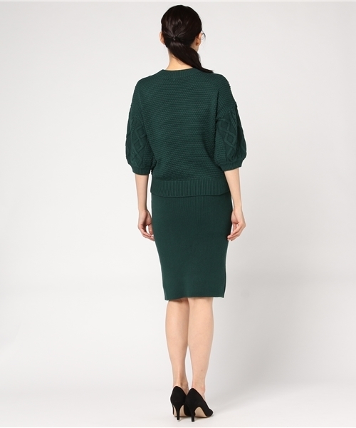 FREE'S MART（フリーズマート）の「バルーン袖ニットセットアップ（ワンピース・レディース・グレー/ピンク/グリーン・FREE）」の6枚目の写真