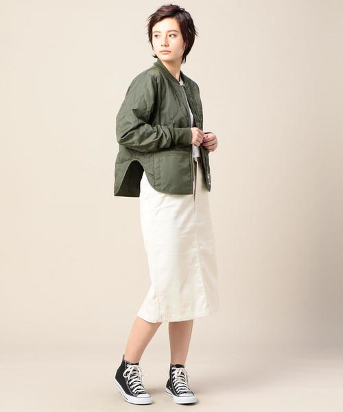 BEAUTY&YOUTH UNITED ARROWS（ビューティーアンドユースユナイテッドアローズ）の「【別注】＜FIVEBROTHER＞キルティングジャケット（ミリタリージャケット・レディース・ブラック/オリーブ・FREE）」の7枚目の写真