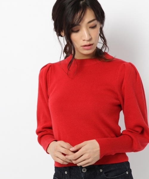 laboratory work（ラボラトリーワーク）の「パワショルプルオーバー（ニット/セーター・レディース・ブラック/レッド/杢グレー/ブルー・MEDIUM）」の5枚目の写真