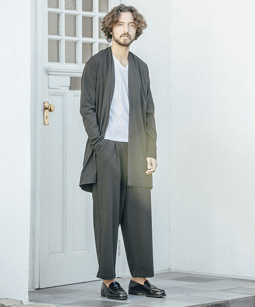 ANGENEHM（アンゲネーム）の「mj5327-Rough Gown Coat コート（その他アウター・メンズ・ブラック/ベージュ/ネイビー・M/L/S）」の8枚目の写真