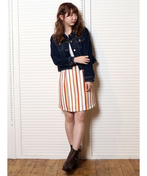 dazzlin（ダズリン）の「コンパクトGジャン（ブルゾン・レディース・ブルー/インディゴブルー・MEDIUM/SMALL）」の3枚目の写真