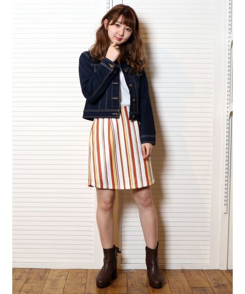 dazzlin（ダズリン）の「コンパクトGジャン（ブルゾン・レディース・ブルー/インディゴブルー・MEDIUM/SMALL）」の4枚目の写真