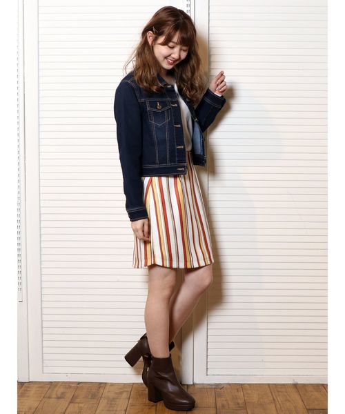 dazzlin（ダズリン）の「コンパクトGジャン（ブルゾン・レディース・ブルー/インディゴブルー・MEDIUM/SMALL）」の6枚目の写真