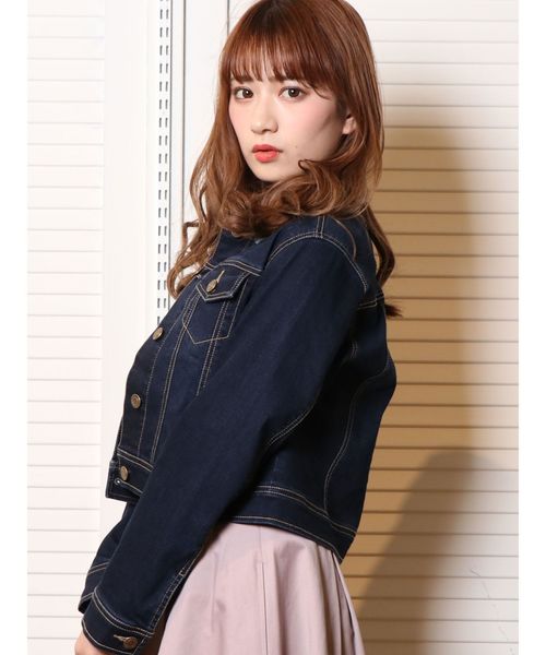 dazzlin（ダズリン）の「コンパクトGジャン（ブルゾン・レディース・ブルー/インディゴブルー・MEDIUM/SMALL）」の9枚目の写真