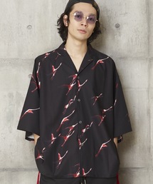 unrelaxing | フラミンゴ柄アロハシャツ 総柄開襟シャツ(シャツ/ブラウス)