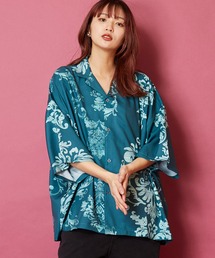 ビッグシルエット総柄開襟アロハシャツ