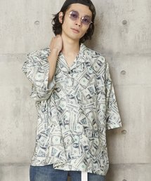 ビッグシルエット総柄開襟アロハシャツ