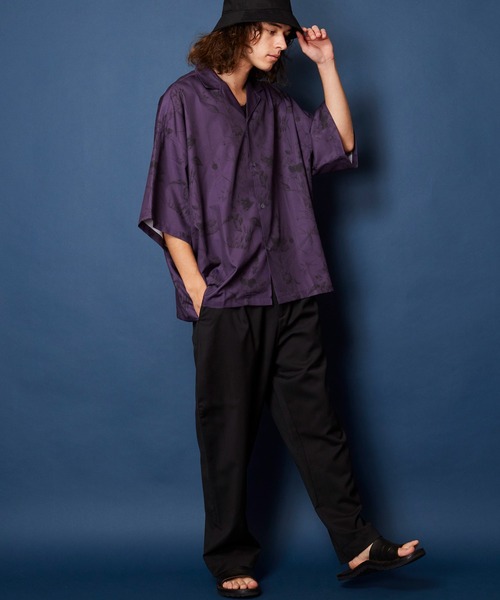 セール】ビッグシルエット総柄開襟アロハシャツ（シャツ