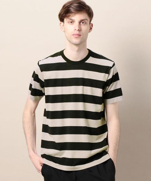 BEAUTY&YOUTH UNITED ARROWS（ビューティーアンドユースユナイテッドアローズ）の「BY ミドル ボーダー Tシャツ о（Tシャツ/カットソー・メンズ・ネイビー/ベージュ/グレー・SMALL/MEDIUM/X-LARGE/LARGE）」の3枚目の写真