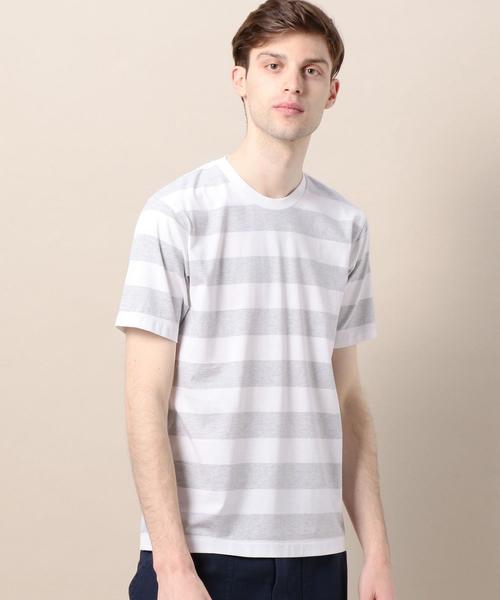 BEAUTY&YOUTH UNITED ARROWS（ビューティーアンドユースユナイテッドアローズ）の「BY ミドル ボーダー Tシャツ о（Tシャツ/カットソー・メンズ・ネイビー/ベージュ/グレー・SMALL/MEDIUM/X-LARGE/LARGE）」の2枚目の写真