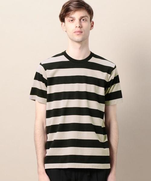 BEAUTY&YOUTH UNITED ARROWS（ビューティーアンドユースユナイテッドアローズ）の「BY ミドル ボーダー Tシャツ о（Tシャツ/カットソー・メンズ・ネイビー/ベージュ/グレー・SMALL/MEDIUM/X-LARGE/LARGE）」の10枚目の写真